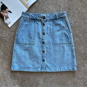 ONLY button front denim skirt Size: 38